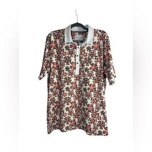 Smith & Quinn Men’s Golf‎ Polo Shirt XL Floral Retro Print Performance Stretch